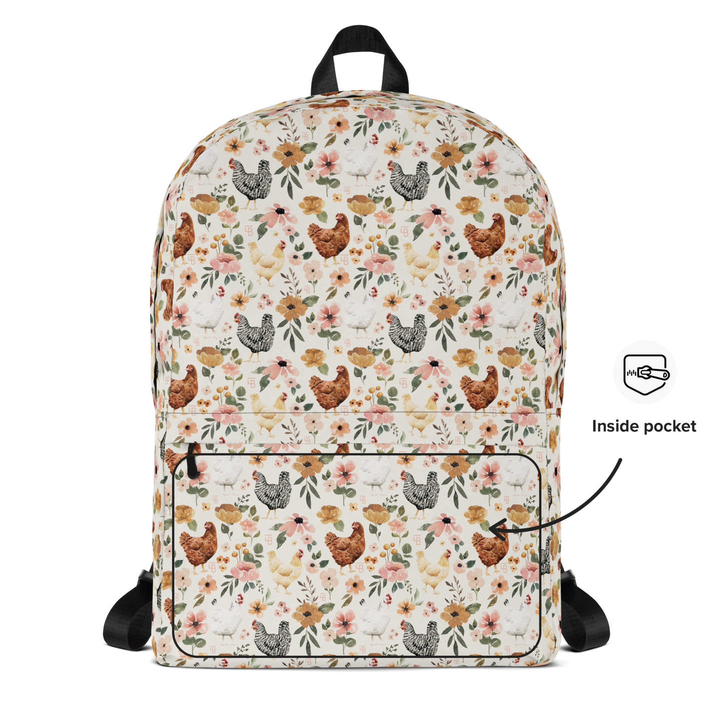 Floral Chickens - Backpack