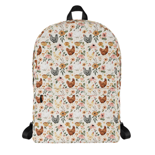 Floral Chickens - Backpack