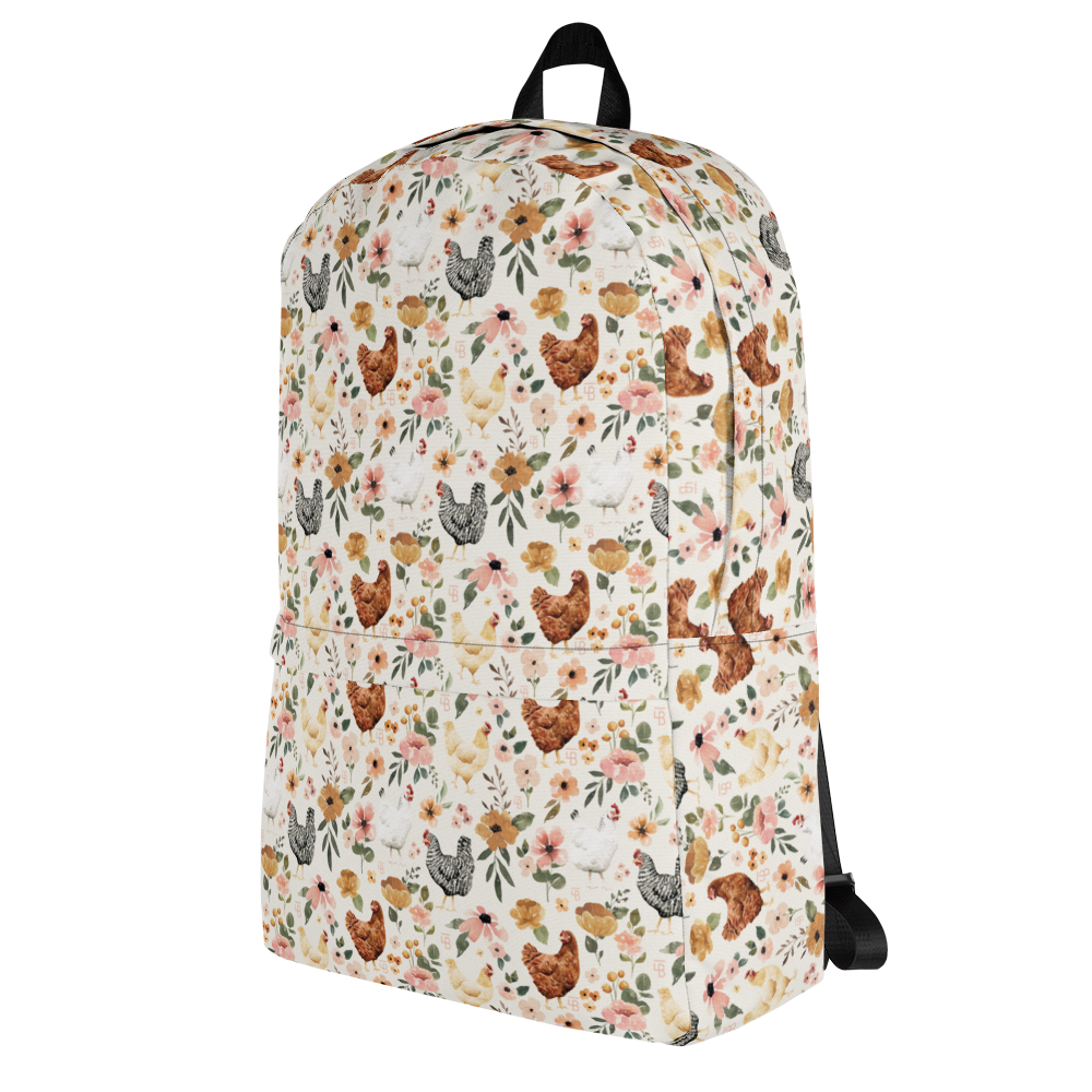 Floral Chickens - Backpack