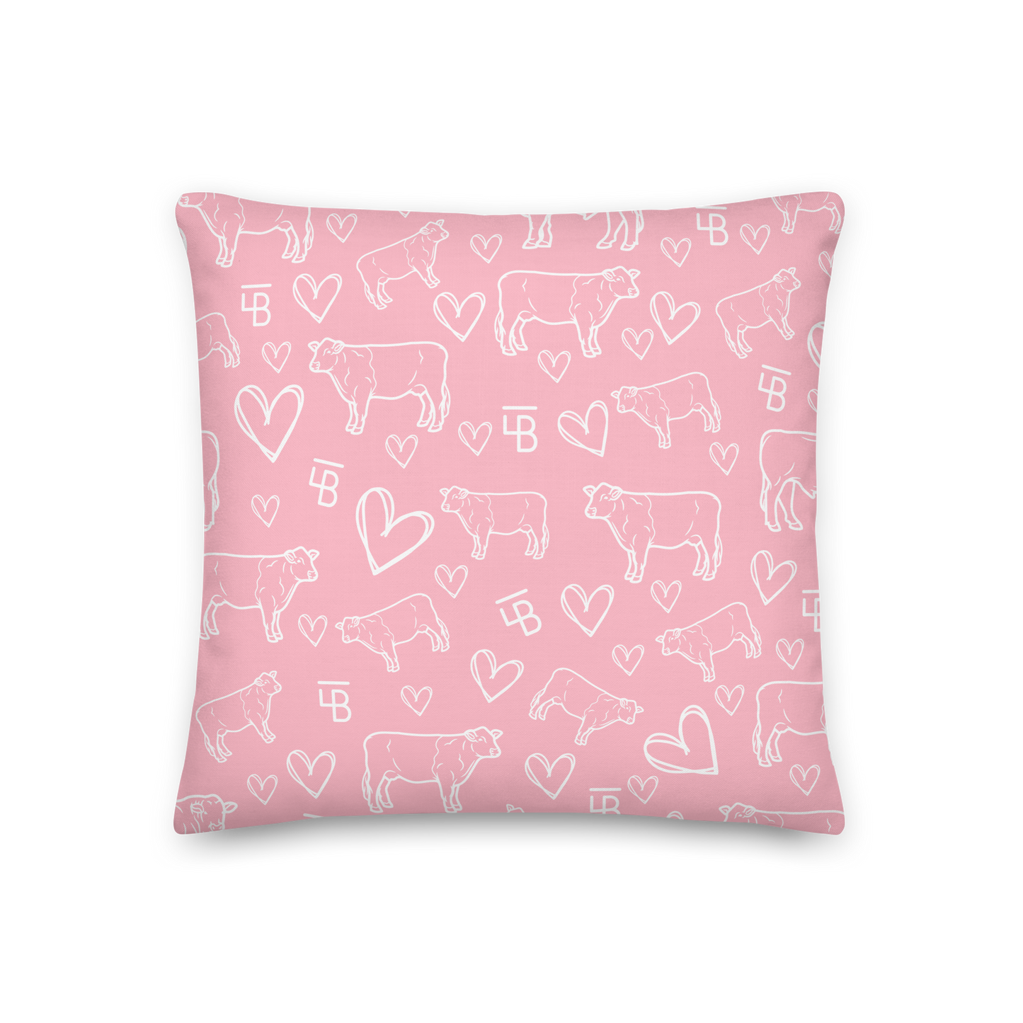 Beefies, Brands & Hearts - Premium Pillow