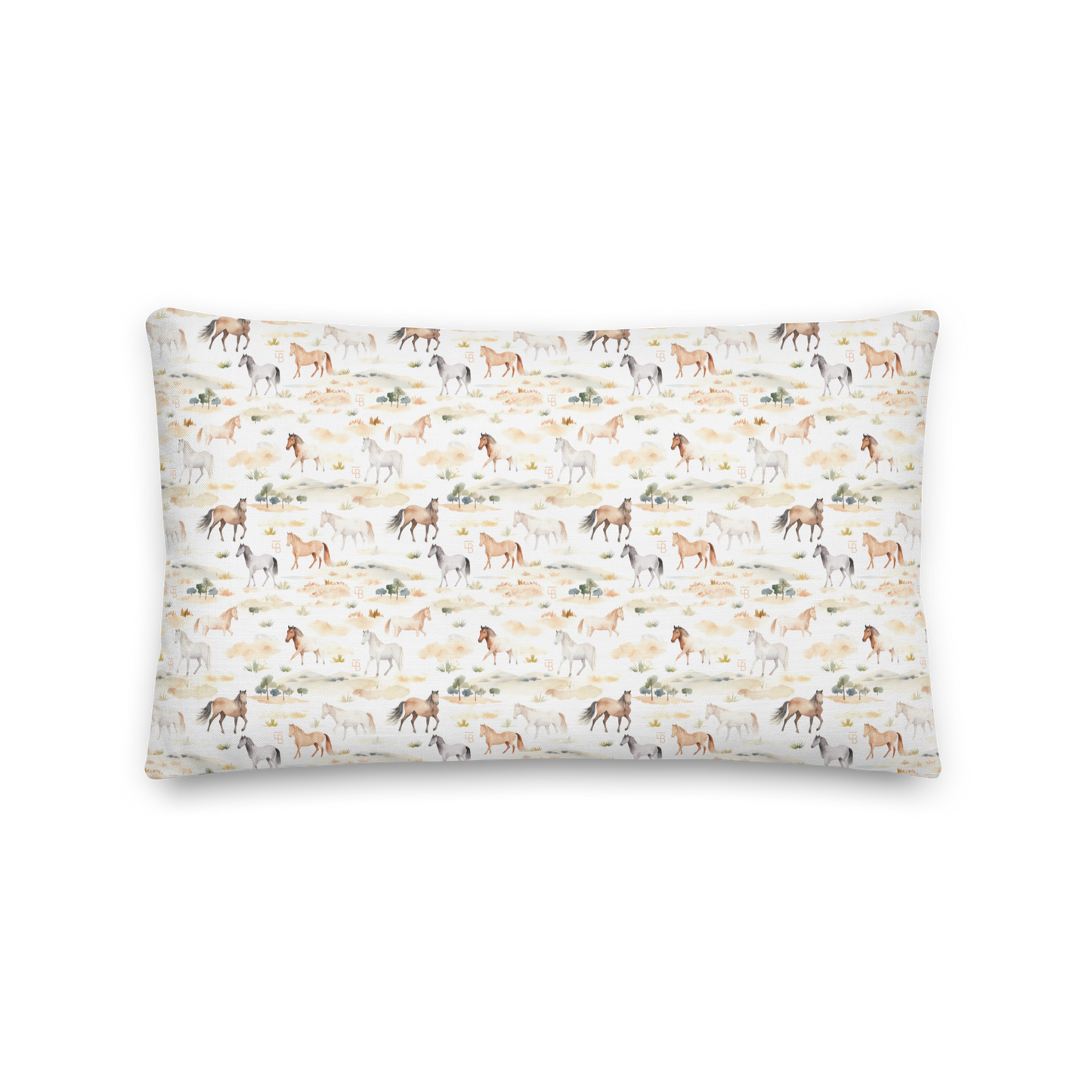 Watercolors Horses - Premium Pillow