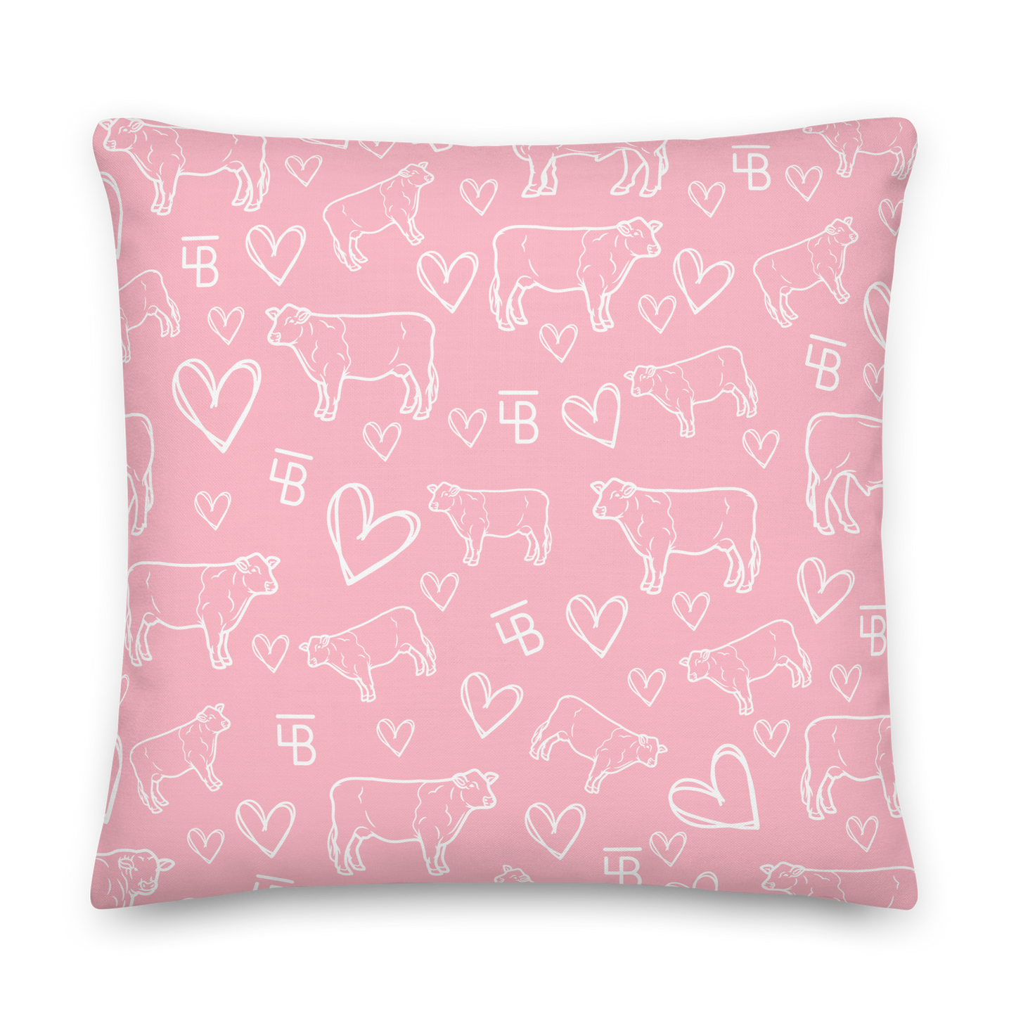 Beefies, Brands & Hearts - Premium Pillow