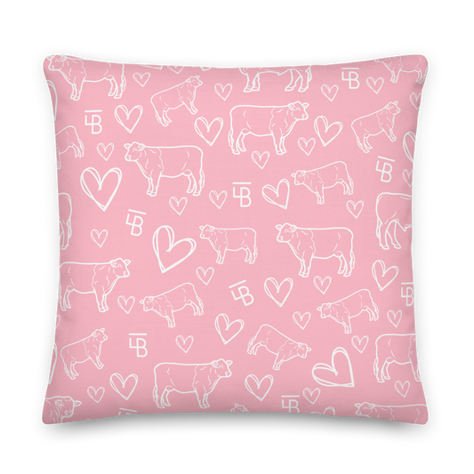 Beefies, Brands & Hearts - Premium Pillow