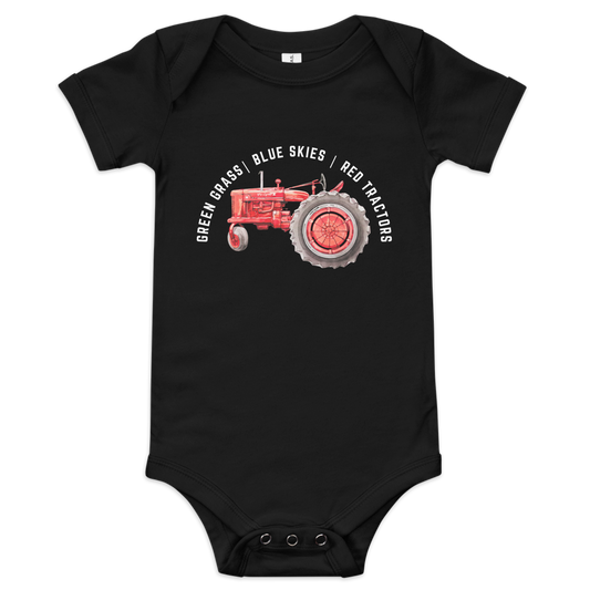 Red Tractors - Baby short sleeve one piece