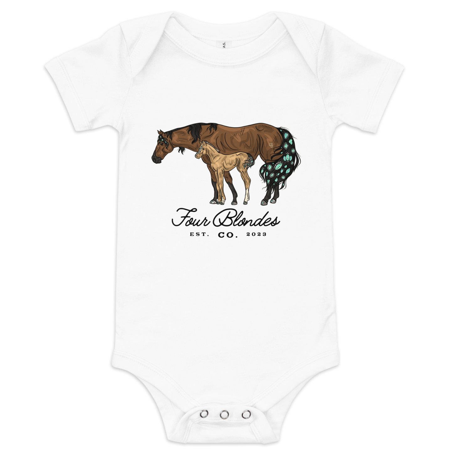 FBC Mare & Foal - Baby short sleeve one piece