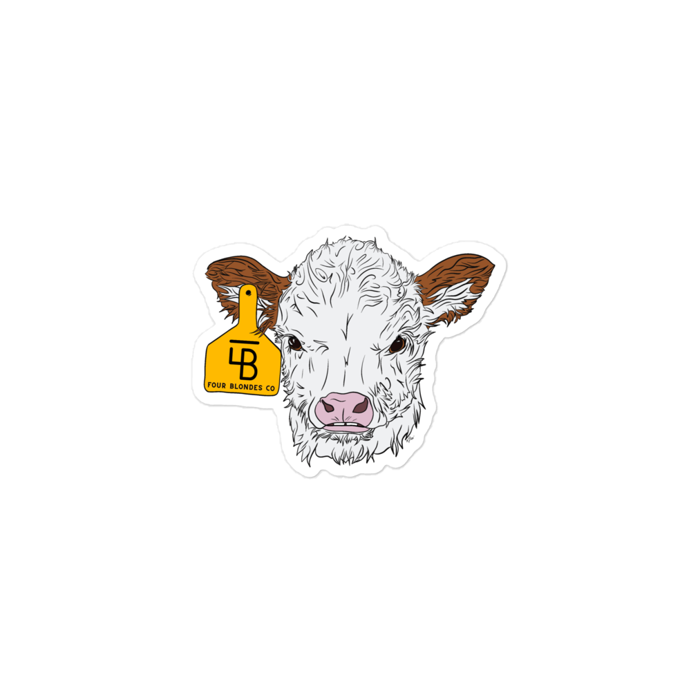 Spring Baldie Calf - Bubble-free stickers