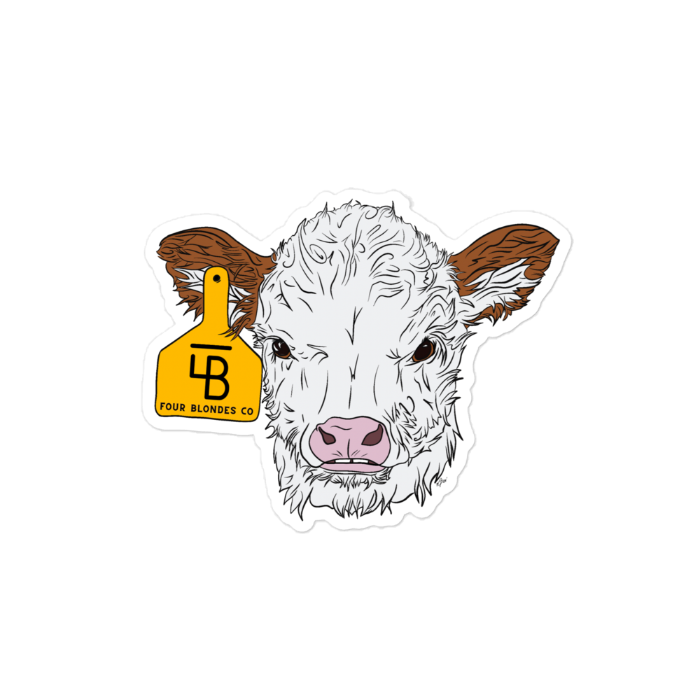 Spring Baldie Calf - Bubble-free stickers