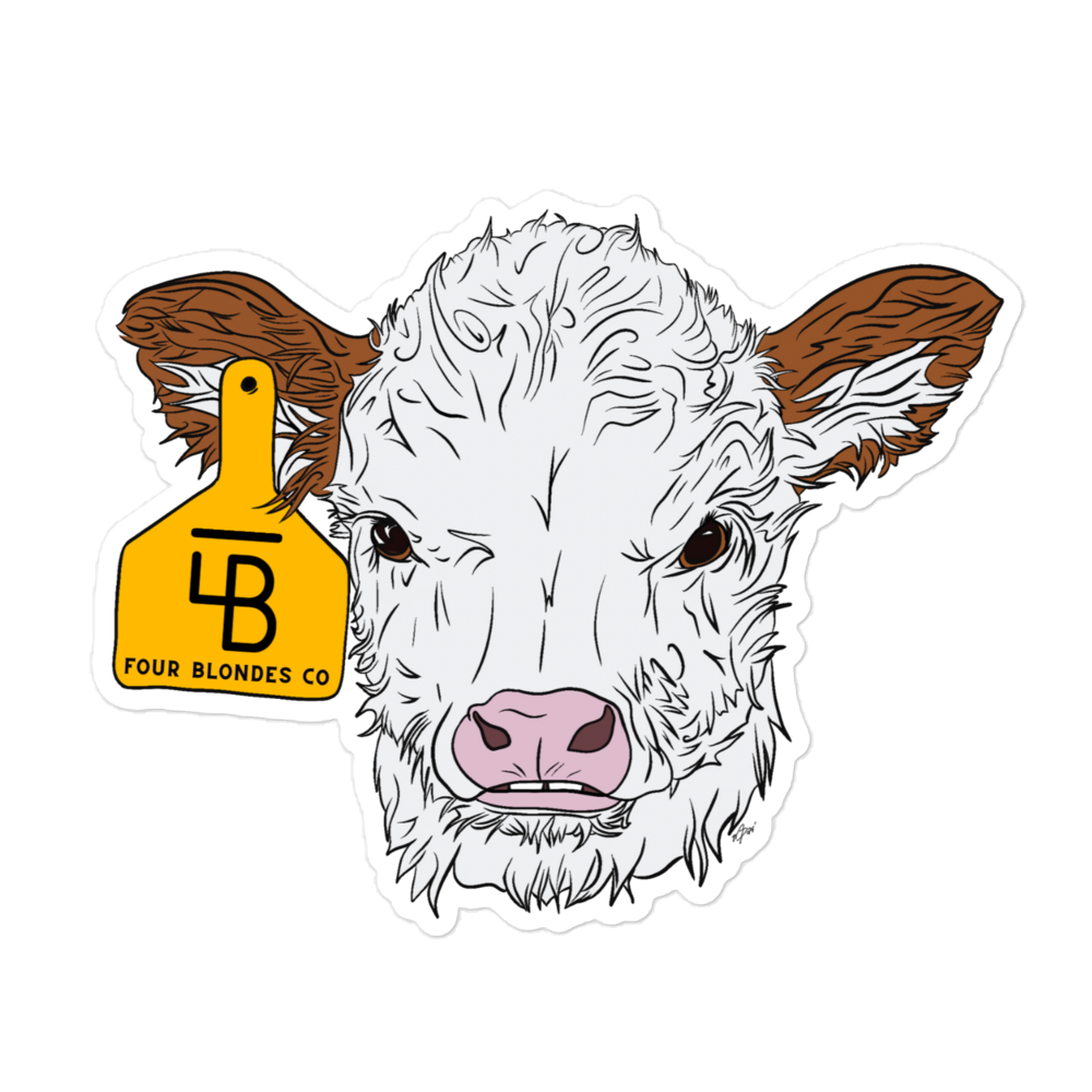 Spring Baldie Calf - Bubble-free stickers