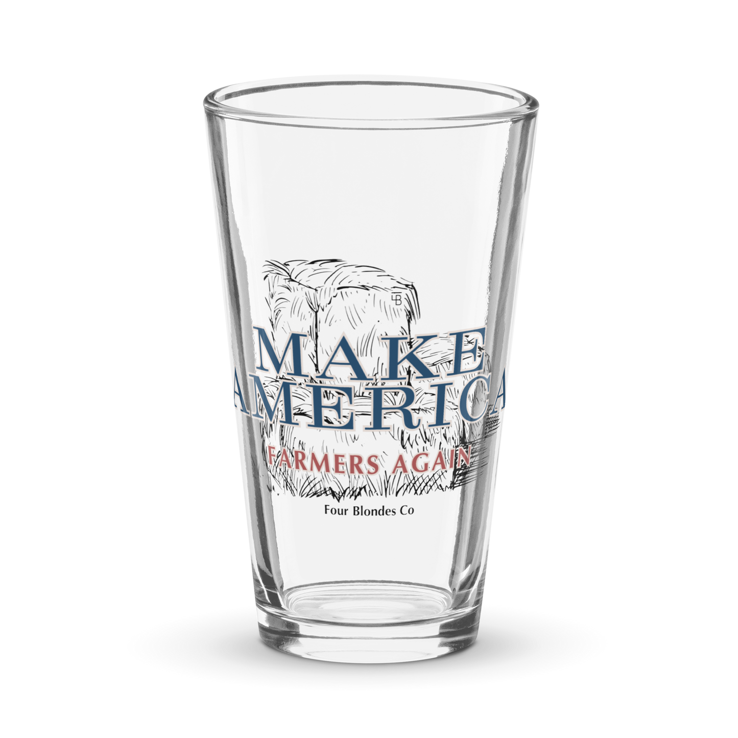 Make America Farmers Again - Shaker pint glass