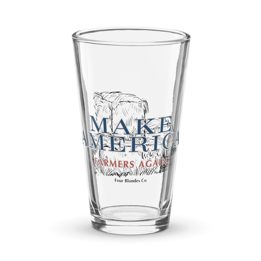 Make America Farmers Again - Shaker pint glass