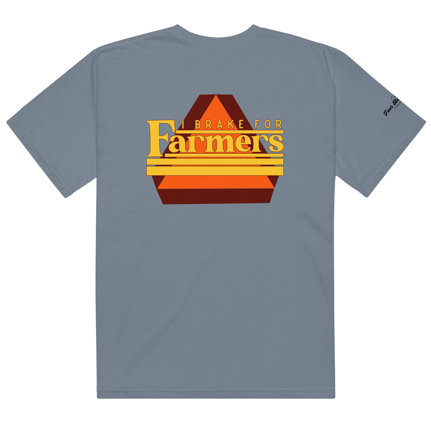 Brake for Farmers! - Unisex garment-dyed heavyweight t-shirt