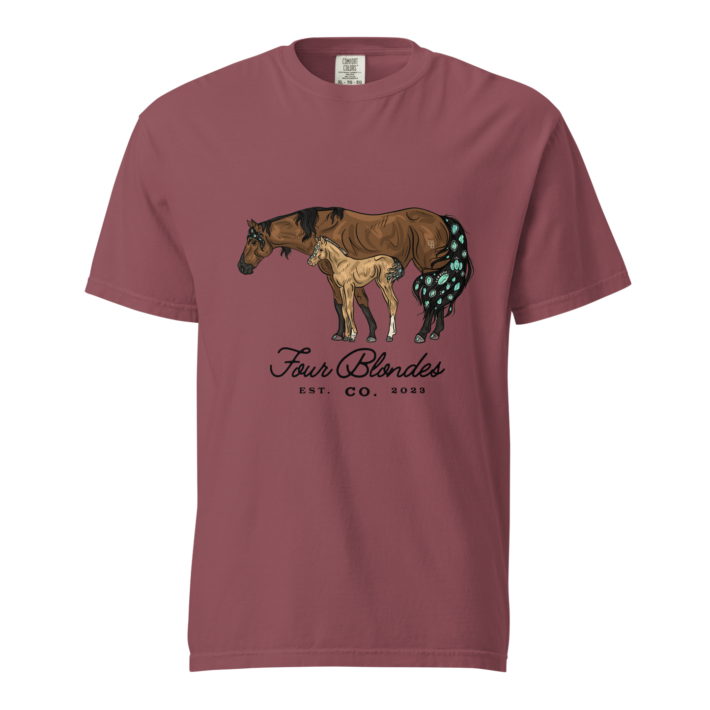 FBC Mare & Foal - Unisex garment-dyed heavyweight t-shirt