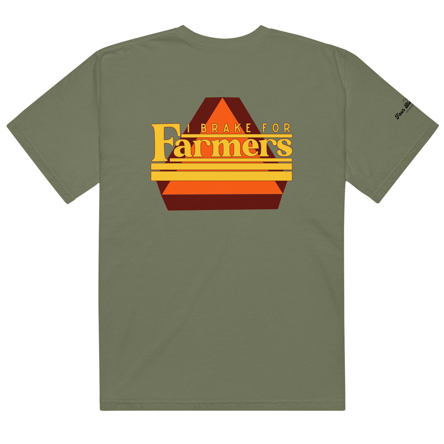 Brake for Farmers! - Unisex garment-dyed heavyweight t-shirt