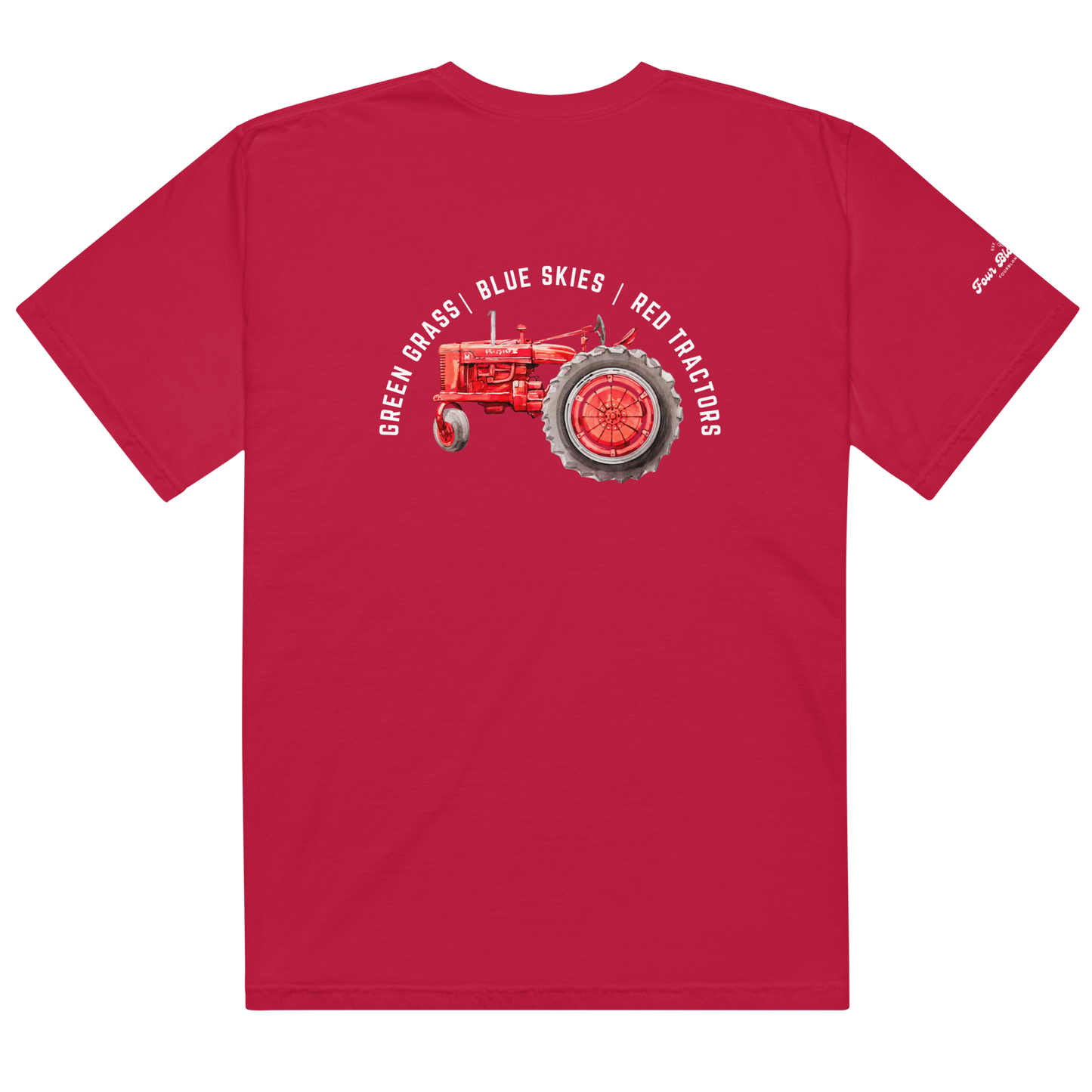 Red Tractor - Unisex garment-dyed heavyweight t-shirt