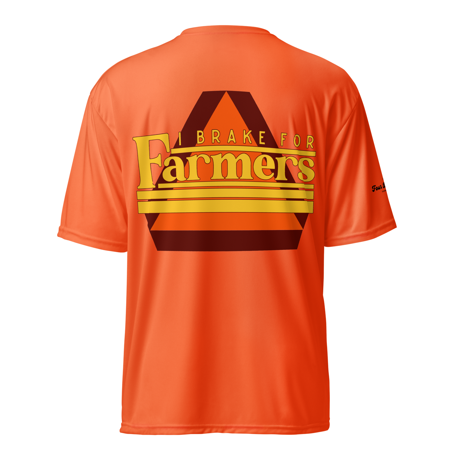 Brake For Farmers - Unisex performance crew neck t-shirt