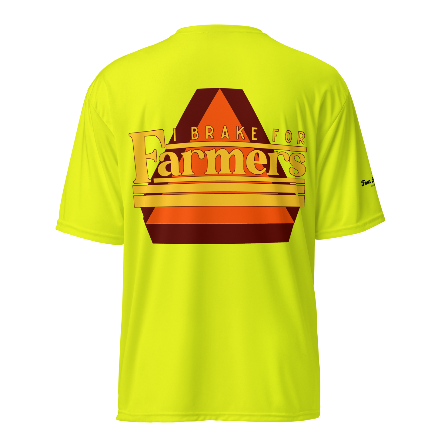 Brake For Farmers - Unisex performance crew neck t-shirt