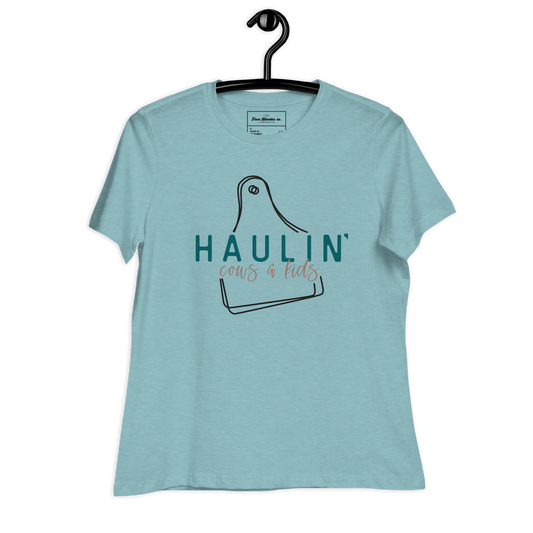 Haulin' Cow & Kids - Women's Relaxed T-Shirt