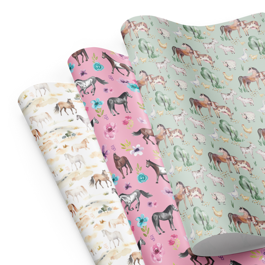 Horses - Wrapping paper sheets