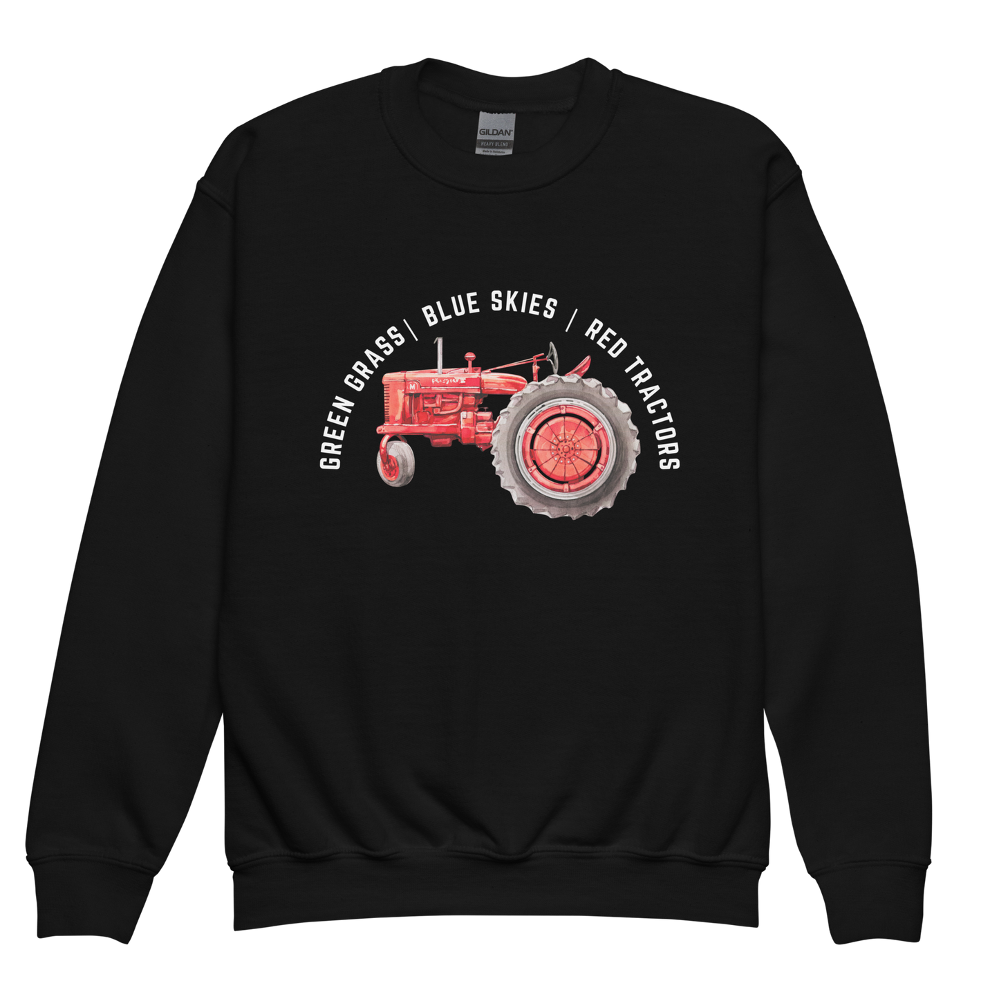 Red Tractors - Youth crewneck sweatshirt