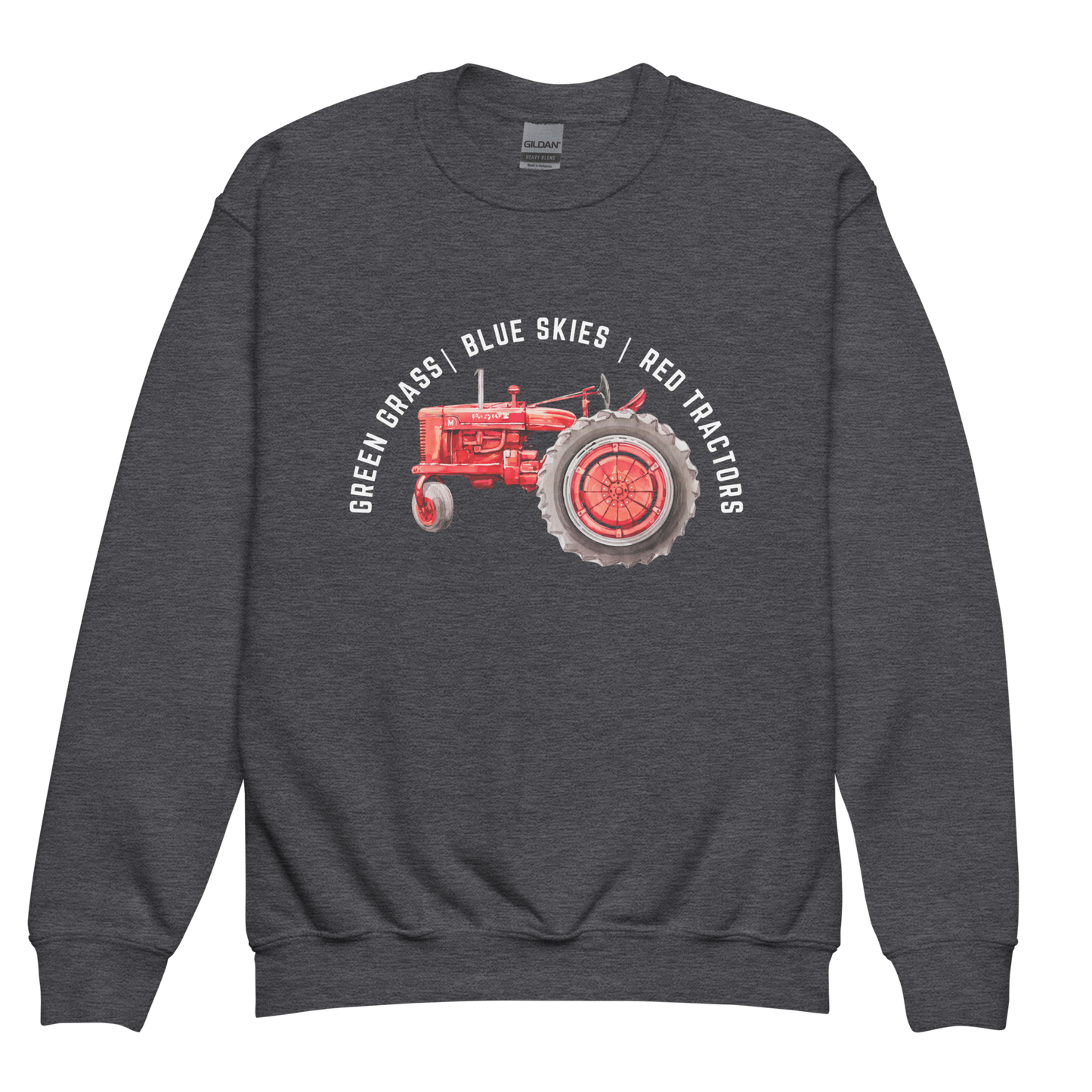 Red Tractors - Youth crewneck sweatshirt