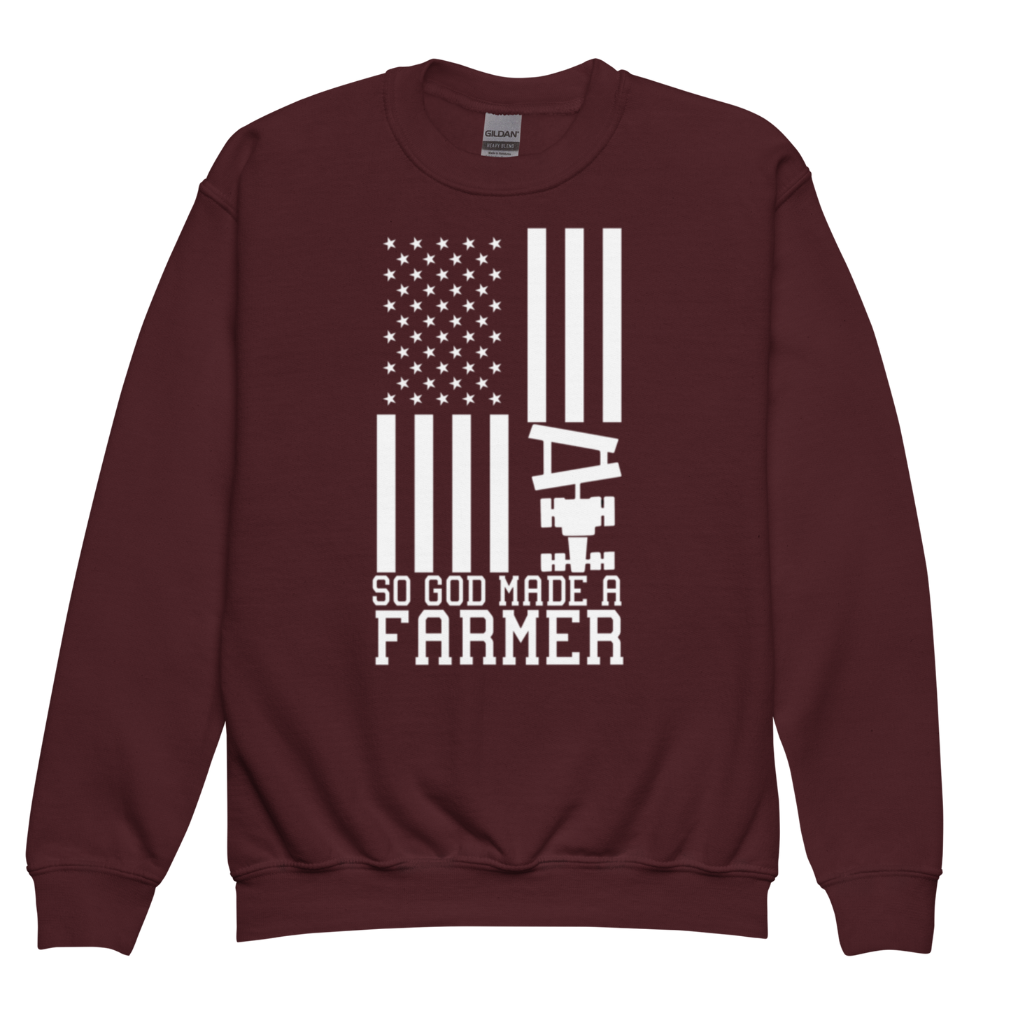 God Made A Farmer - Youth crewneck sweatshirt