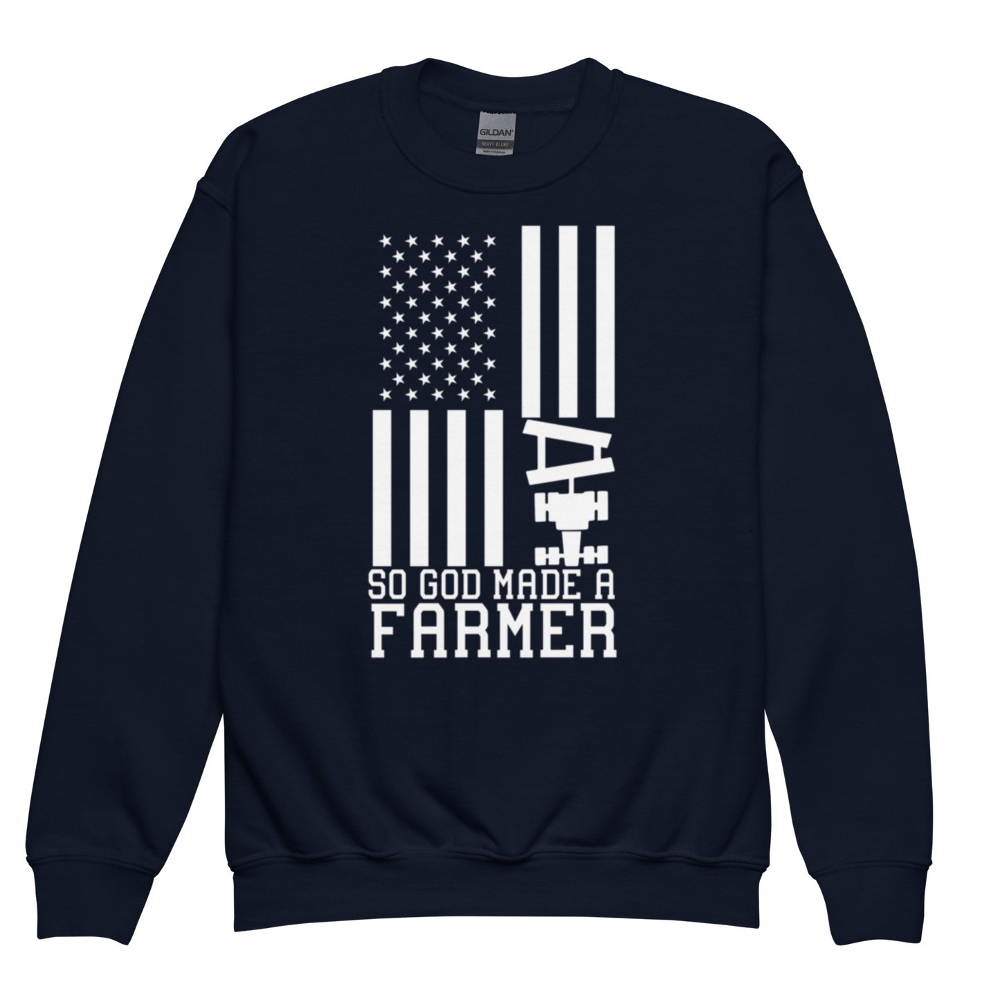 God Made A Farmer - Youth crewneck sweatshirt