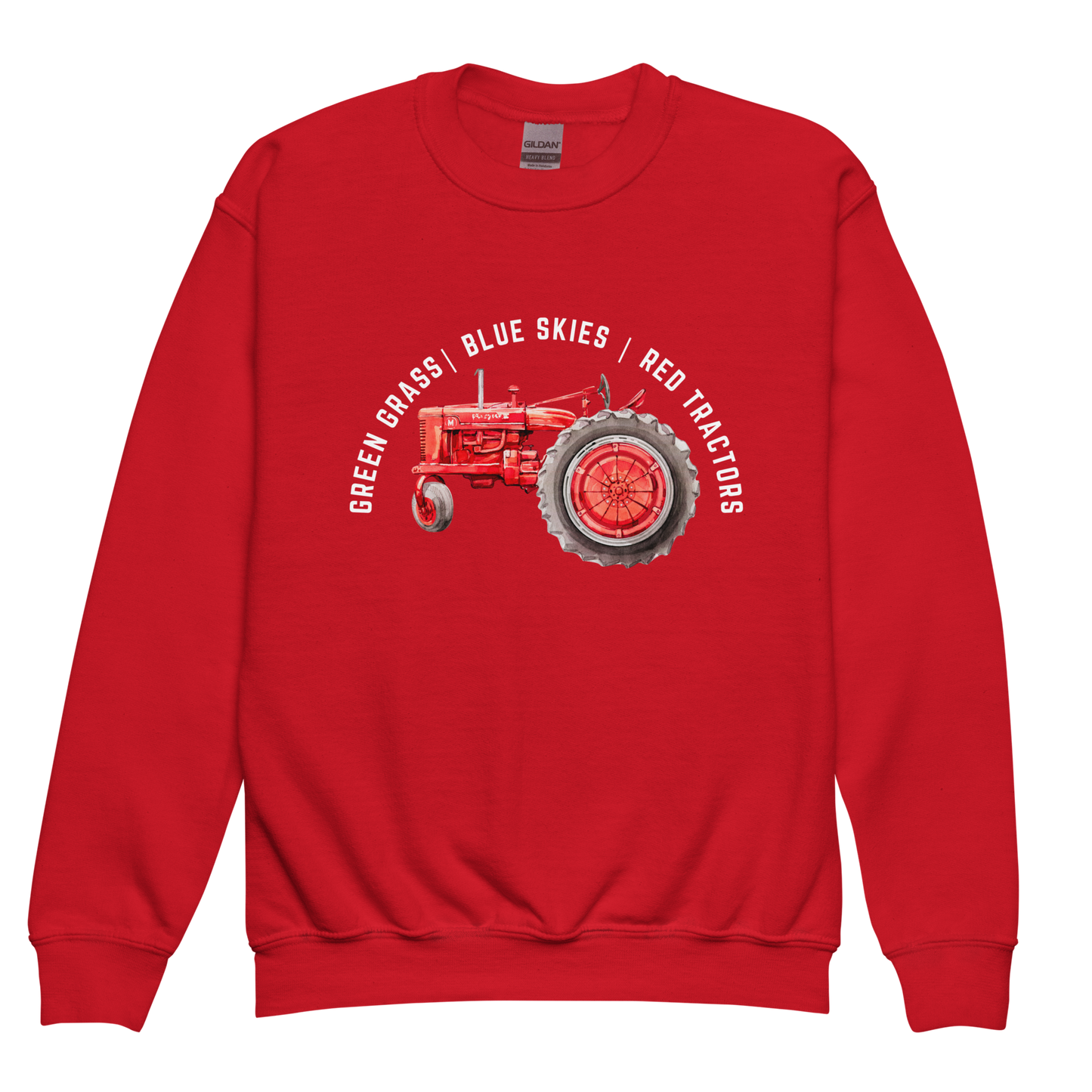 Red Tractors - Youth crewneck sweatshirt