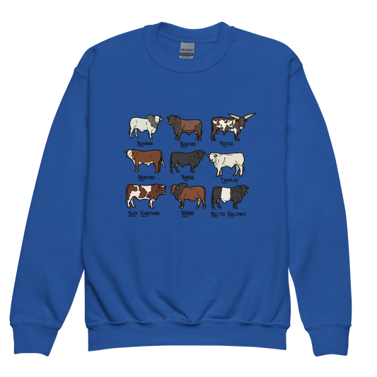 Cattle - Youth crewneck sweatshirt