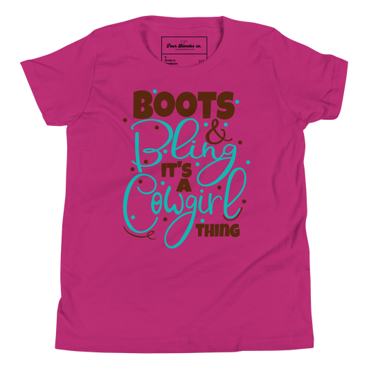 Boots & Bling - Youth Short Sleeve T-Shirt