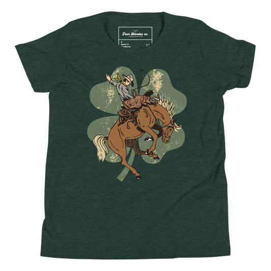 Clover Bronc (St.Patty's) - Youth Short Sleeve T-Shirt