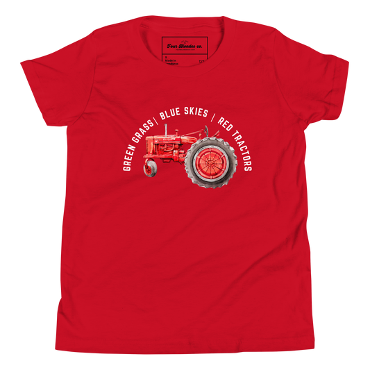 Red Tractor - Youth Short Sleeve T-Shirt