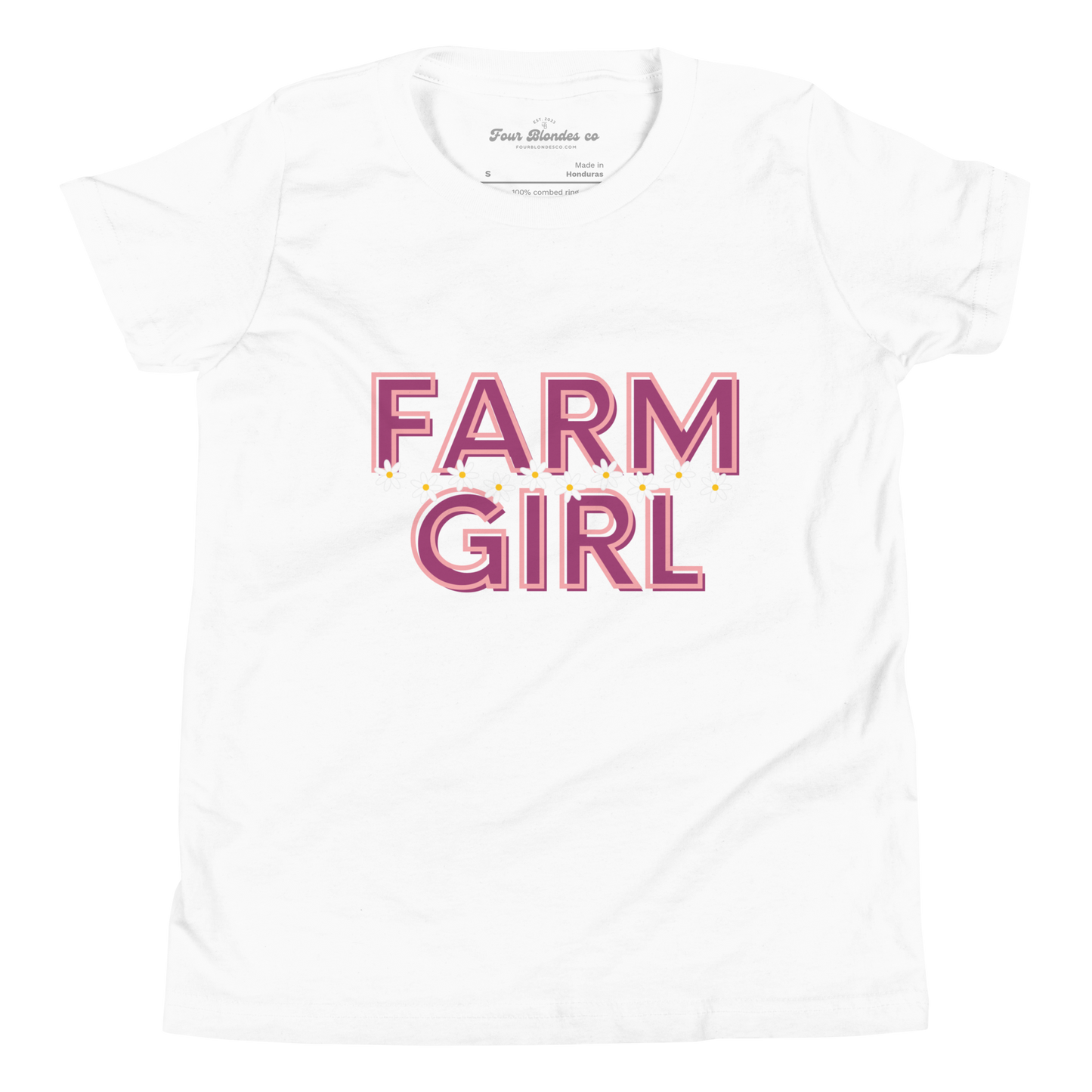 Farm Girl Daisies - Youth Short Sleeve T-Shirt